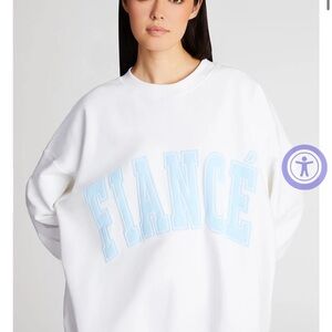 Poshmark The Bar White 'Fiancé' Sweatshirt